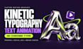 create kinetic typography text animation 3d chrome typography, motion graphics