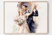 couple portrait wedding portrait illustration