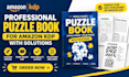 create a professional puzzle book for amazon KDP with solutions