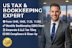 do us bookkeeping, us tax returns for llc, s corp, and c corp