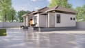 design modern 3d exterior rendering and house facade
