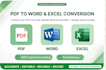 convert pdf to word, pdf to excel