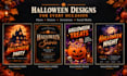 design halloween flyers, posters, banners and invitations