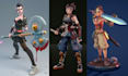 stylized 3d game character model low poly character rigged unity unreal engine
