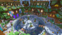 do custom minecraft map, smp spawn, server lobby, hub an survival terrain builds