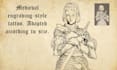 design a medieval engraving tattoo
