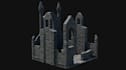 create digital terrain model from photogrammetry, castle pbr texture, dnd ruins