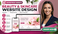 design beauty website, skincare website, in wordpress