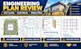 review site plan electrical load calc wall bearing structural analysis