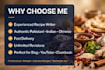 write authentic pakistani, indian and chinese recipes