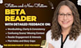 beta read and critique novel, romance beta reader fantasy, thriller beta reader