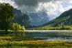 digitally oil painting landscape