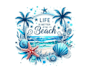 create custom beach logo summer mascot