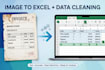 convert PDF to excel, image to excel and clean the spreadsheet