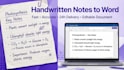 retype english handwritten notes image PDF to word typing