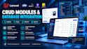 develop laravel crud modules and integrate mysql database