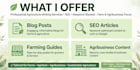 write agriculture and agribusiness blog articles