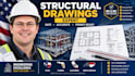 draft structural engineering permit drawings and foundation plans