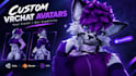 custom vrchat avatar, vr chat avatar, vrc avatar, 3d vtuber model, furry avatar