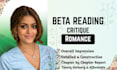 beta read critique romance, romance beta reader or alpha reader, beta reading