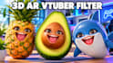 create a custom 3d ar vtuber streaming avatar with face tracking in lens studio