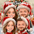 draw christmas caricature card