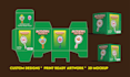 create packaging box dieline, die cut and cut lines template