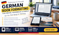 do german  book formatting for ebook, paperback formatting, kindle formatting