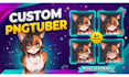 draw a custom furry pngtuber model for streaming