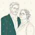 draw couple portrait wedding portrait illustration