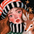 design a custom flat style christmas illustration