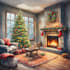 cozy christmas fireplace retreat