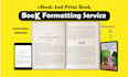 do manual book formatting for ebook, paperback, KDP