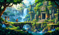 Crie sprites de pixel art, tilesets e cenários de jogo