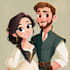 draw a cute cartoon portrait for wedding gifts