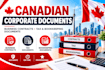draft canadian corporate documents, contracts, tax, and bookkeeping documents