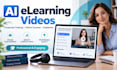 create ai elearning videos for corporate training and online courses