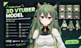 rig vtuber model, facial, 3d rigging vtuber model, warudo, 52 arkit blendshapes