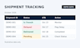 track shipments and update logistics and inventory records