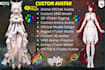 do tabletop vtuber, 3d anime model, chibi avatar, stream overlay, obs studio