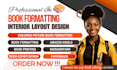 do interior book layout formatting children book design for KDP and ingramspark