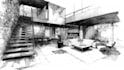 draw architectural hand drawn sketches illustration