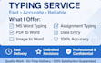 do ms word typing, assignment typing, pdf to word typing work fast