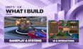 develop unity game mechanics and systems