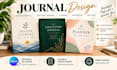 create prayer journal design, workbook design, planner design journal design
