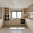 design a modern kitchen and create 3d renders