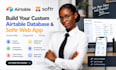 airtable database, softr web app, CRM and client portal