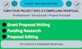 write professional grant proposals and funding applications