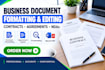 format and edit business contracts, agreements and ndas