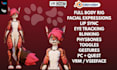 create custom 3d vrchat furry avatar for vrchat, vseeface, vtubing, warudo